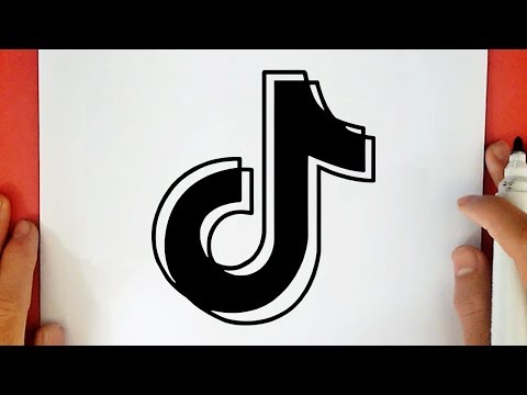 HOW TO DRAW THE TIK TOK LOGO